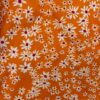 Orange Floral Tie-Up Top for Women