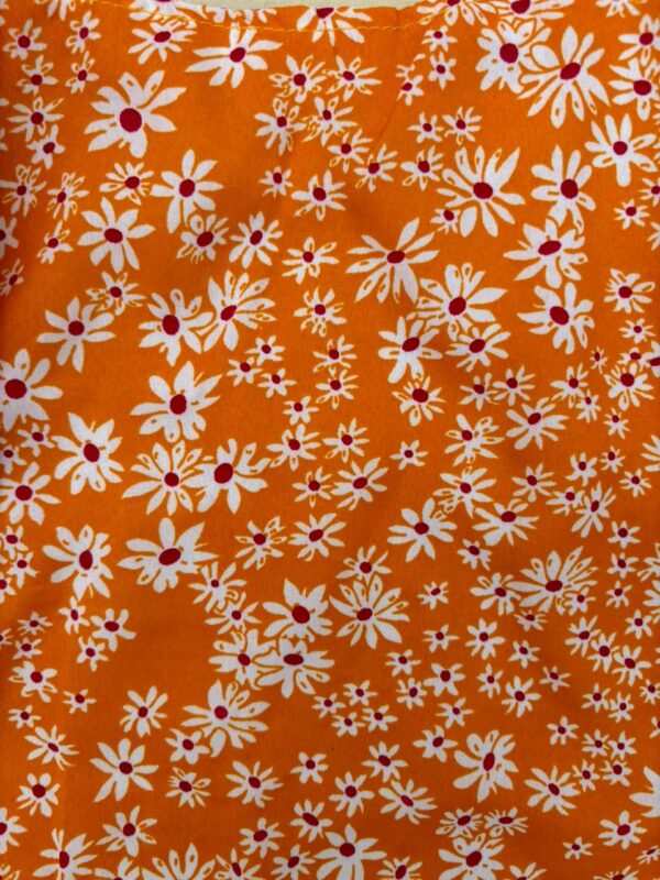 Orange Floral Tie-Up Top for Women