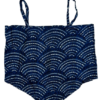 Trendy Blue Printed Hanky Hem Top for Women