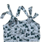 White floral top for women with a delicate floral print, featuring a lightweight and flowy design for a feminine and elegant look.