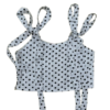 White Bobby Print Sleeveless Top for Petite Girls/Women